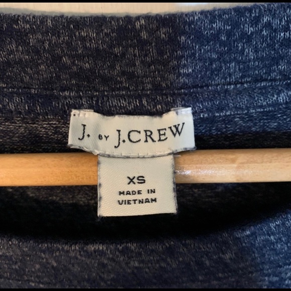 Jcrew factory marled blue size tie LS tee size XS - Picture 5 of 6